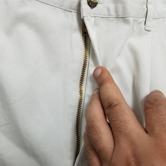 Trader Bay‎ Shorts Mens 38 Off White Chino Casual Pockets Pleated Outdoor - Picture 6 of 10